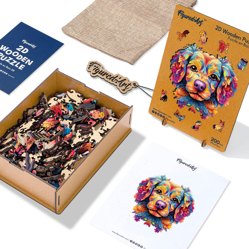 Puzzle en Bois Adulte - Portrait de Chien coloré - photo 8