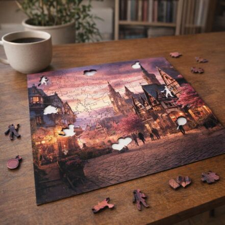 Puzzle en Bois Adulte - Village féerique