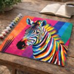 Rayure de zèbre Pop Art - Toile roulée