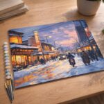 Rue d’Hiver Rétro au Japon - Toile roulée