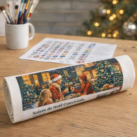 Soirée de Noël Conviviale - Toile roulée
