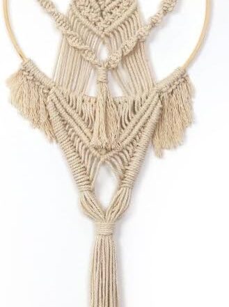 Kit macramé avec suspension cercle en bambou