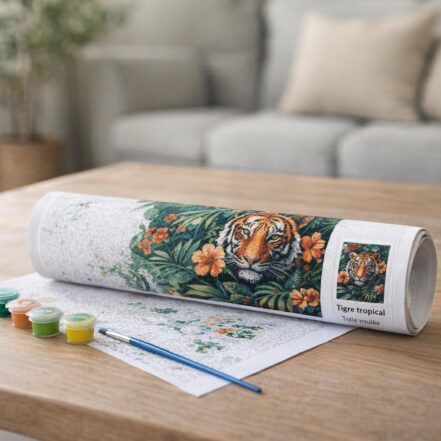 Tigre tropical - Toile roulée