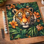 Tigre tropical - Toile roulée