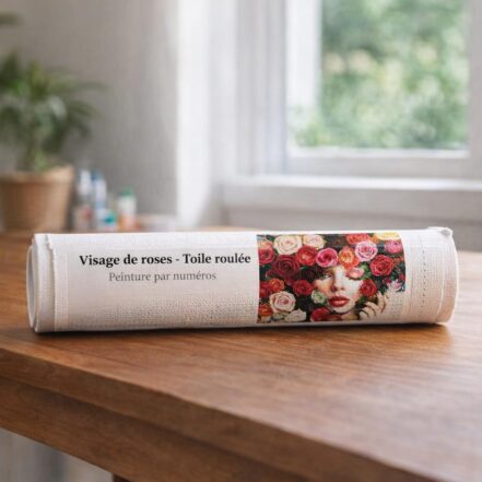 Visage de roses - Toile roulée