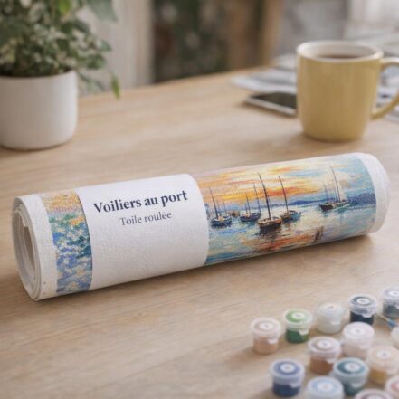 Voiliers au port - Toile roulée