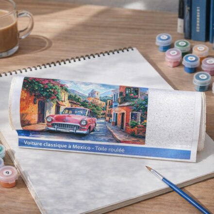 Voiture classique à Mexico - Toile roulée