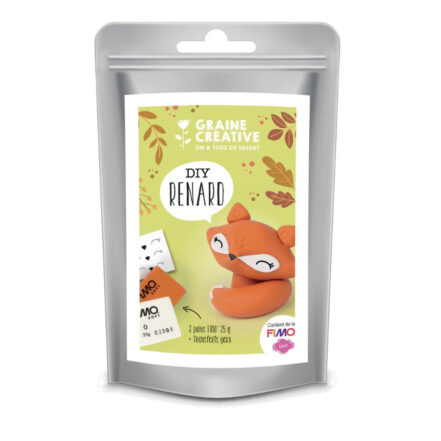 Mini kit Fimo renard kawaii à modeler, facile et ludique