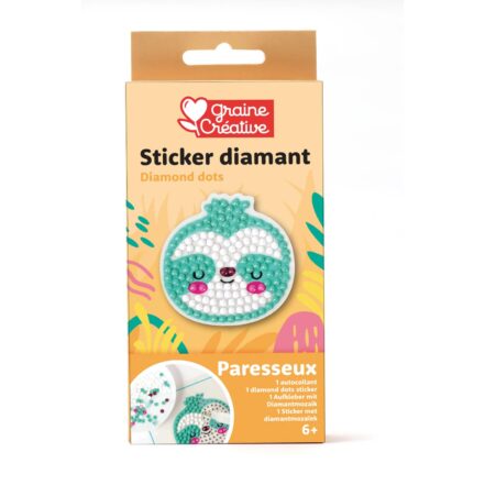 Kit diamond painting sticker paresseux scintillant