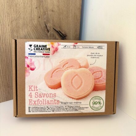Kit DIY savons exfoliants abricot, soin doux à créer