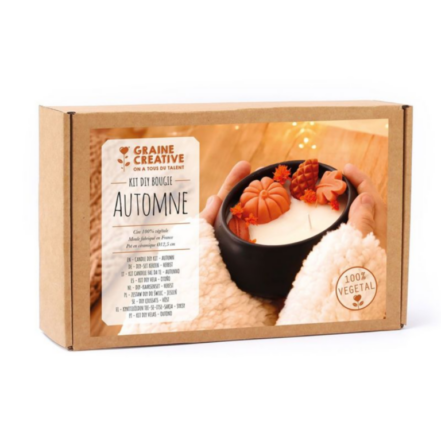Kit DIY bougie d’automne avec fondants à personnaliser