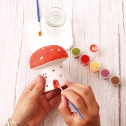 Kit céramique champignon à peindre, déco douce et facile