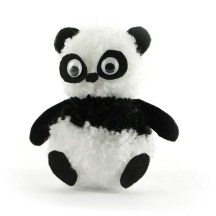 Kit pompon panda facile à faire en famille