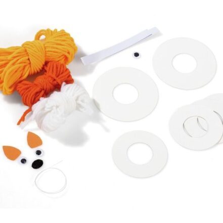 Kit pompon renard facile à créer en famille