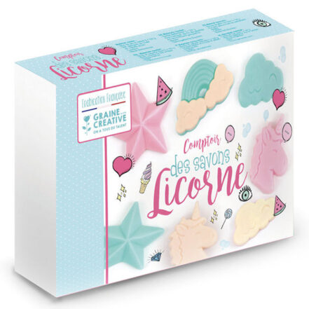 Kit DIY savons licorne à créer en famille - 4 savons