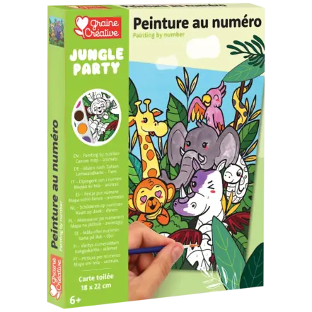 Kit peinture par numéros jungle facile et créatif