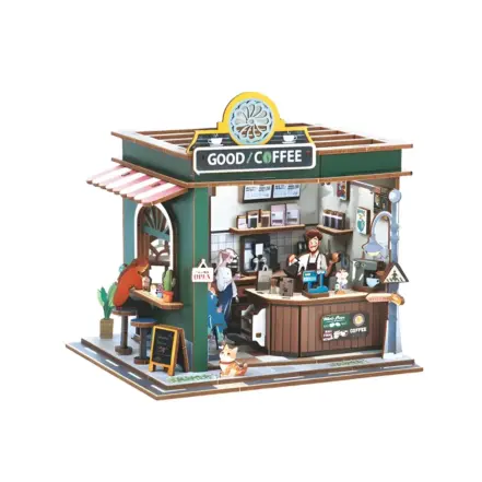 Kit DIY Book Nook Coffee Shop à construire et illuminer