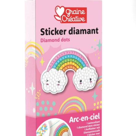 Kit DIY diamant mosaïque Arc-en-ciel à coller