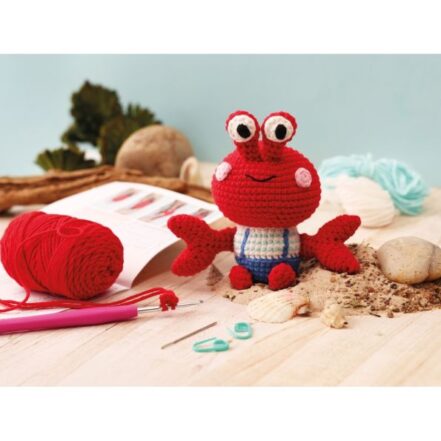Kit crochet Minigurumi crabe facile, complet et ludique