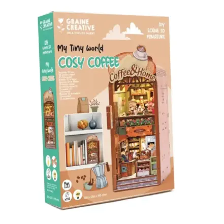 Maquette 3D bois café cosy à construire soi-même