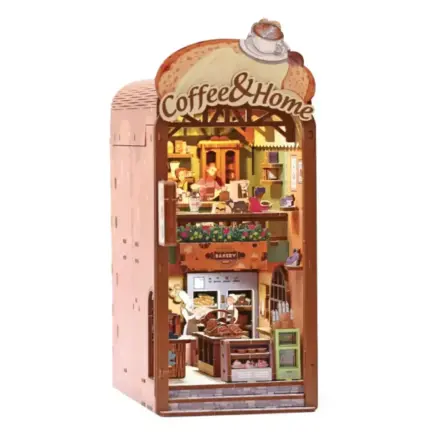 Maquette 3D bois café cosy à construire soi-même Maquette 3D bois café cosy à construire soi-même