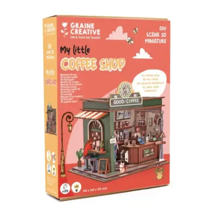Kit DIY Book Nook Coffee Shop à construire et illuminer