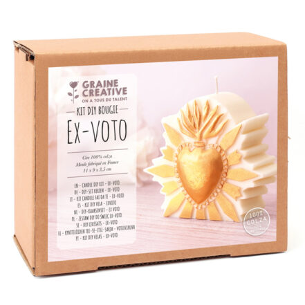 Kit DIY bougie Ex-Voto à mouler et dorer soi-même