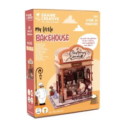 Book nook mini boulangerie à construire, décor chaleureux