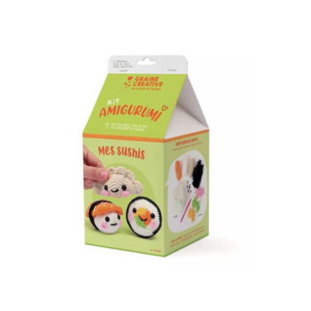 Kit crochet sushis amigurumi pour débuter en douceur