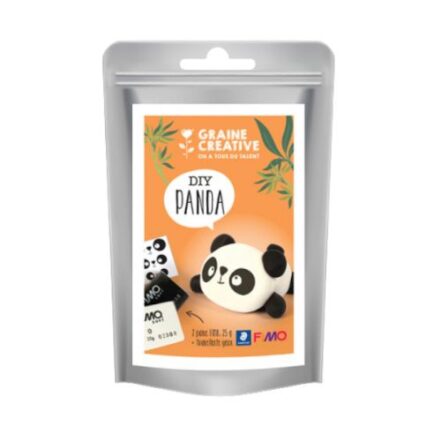 Kit Fimo panda kawaii à modeler, facile et ludique
