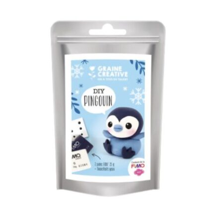 Mini kit FIMO pingouin kawaii à modeler, facile et craquant