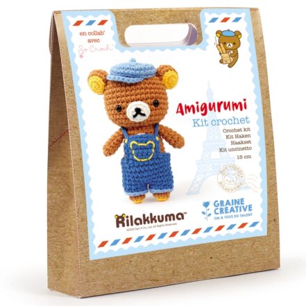 Kit amigurumi Rilakkuma salopette à crocheter