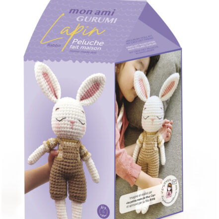 Kit amigurumi lapin, grande peluche à crocheter