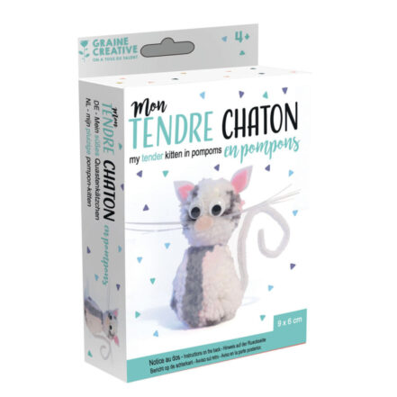 Kit pompon chaton facile à créer dès 4 ans