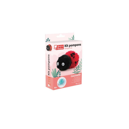 Kit pompons coccinelle facile à créer en famille