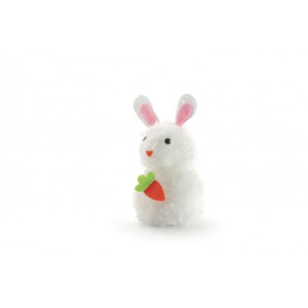 Kit pompon lapin à créer soi-même, facile dès 4 ans