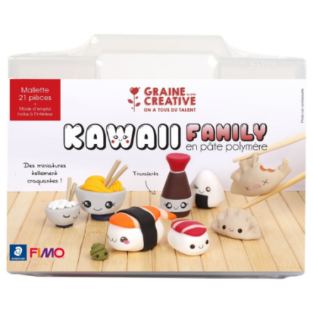 Kit Fimo kawaii sushis et plats asiatiques à modeler