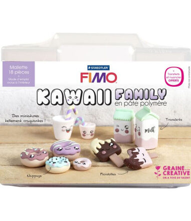 Mallette Fimo Kawaii Family pour créer des gourmands miniatures