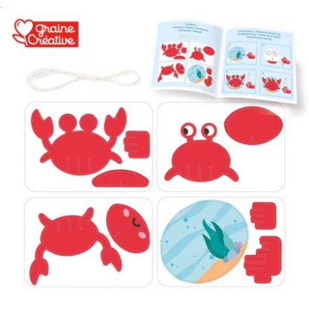 Maquette 3D crabe en carton à suspendre, facile sans outils