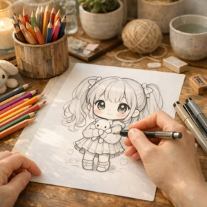 Dessin kawaii filles : guide facile