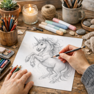 Dessin licorne : tuto facile pas à pas