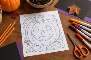Coloriage Citrouille gratuit à imprimer pour Halloween