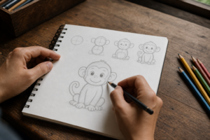 Dessiner un singe facilement : 5 styles à essayer