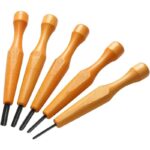 Ensemble de 5 gouges en V pour linogravure et bois