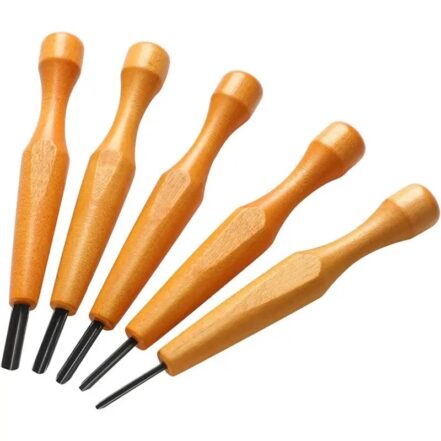 Ensemble de 5 gouges en V pour linogravure et bois