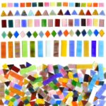 Fragments de verre coloré pour mosaïque, 250 g
