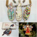 Kit mosaïque plume claire pour adulte et enfant