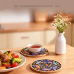 Kit mosaïque pour sous-verres avec carreaux de verre