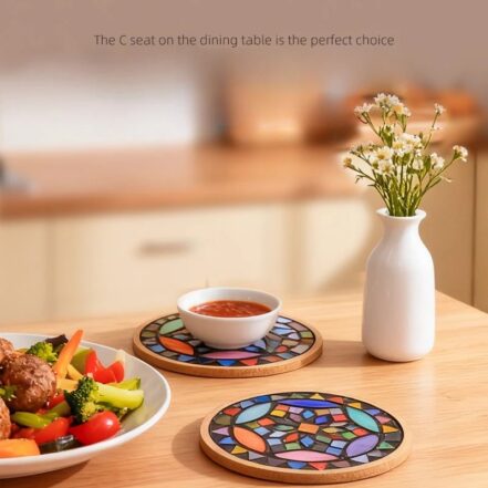 Kit mosaïque pour sous-verres avec carreaux de verre