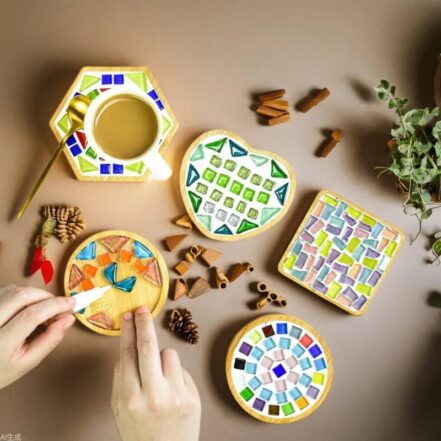 Kit mosaïque sous-verre pour enfant à composer